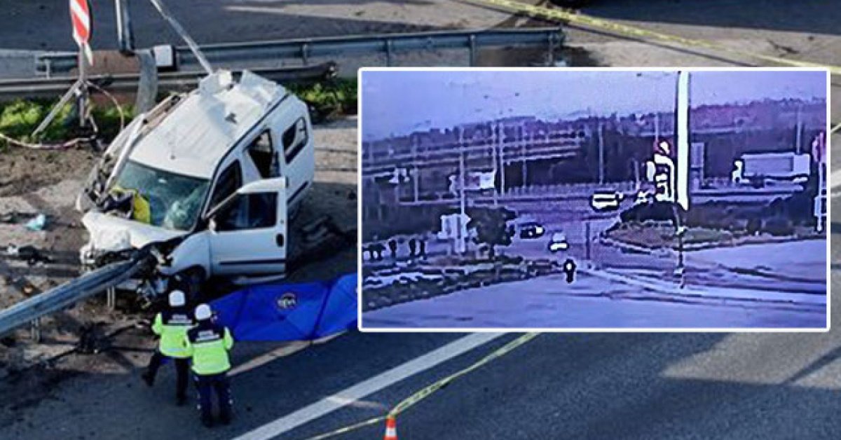 Bariyere Saplanan Araç: Kahreden Kaza Görüntüleri