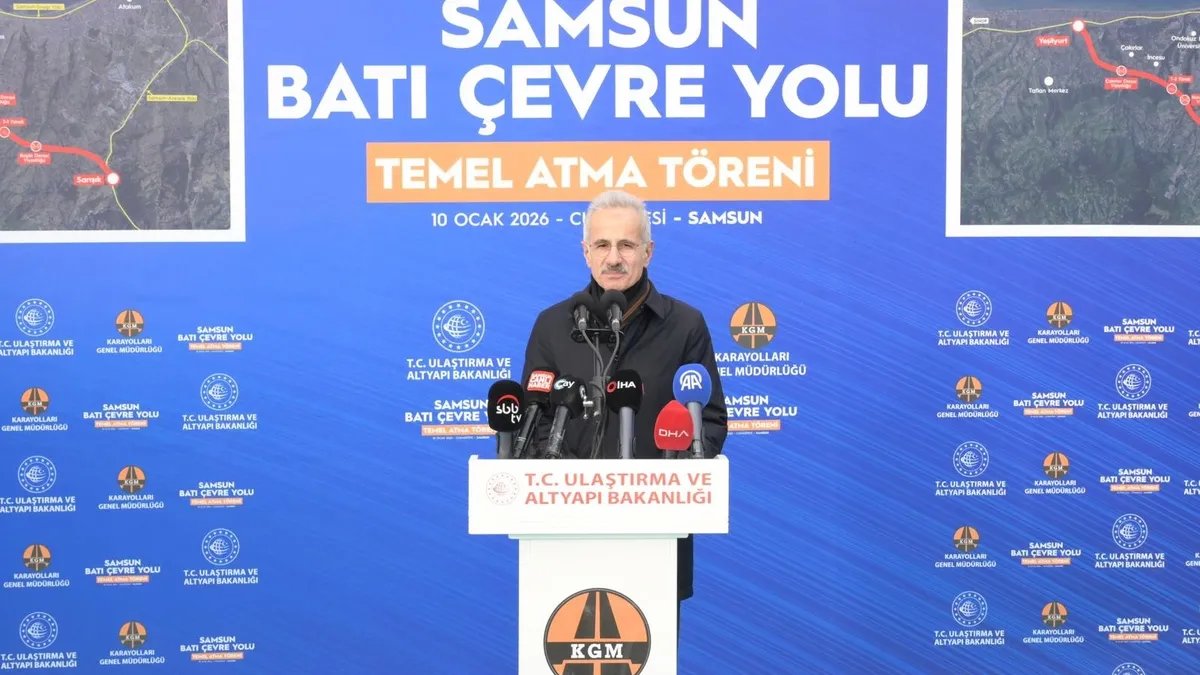 Samsun Batı Çevre Yolu İnşaatı Başladı! 40 Dakika 10'a İnecek