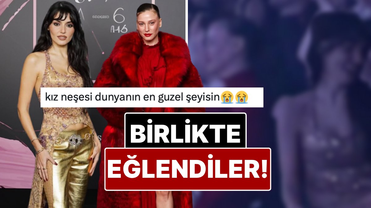Hande Erçel İle Serenay Sarıkaya'nın ELLE Ödül Töreninde Dans Anları