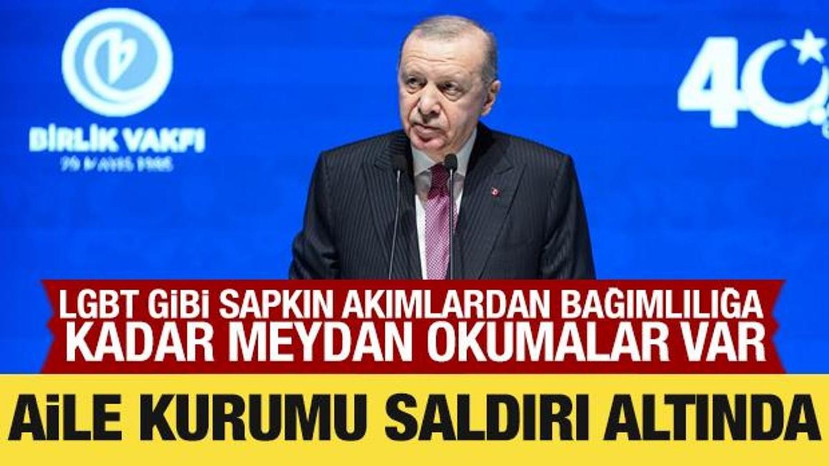 Son Gelişmeler: Cumhurbaşkanı Erdoğan: Aile Yapısı Tehdit Altında!