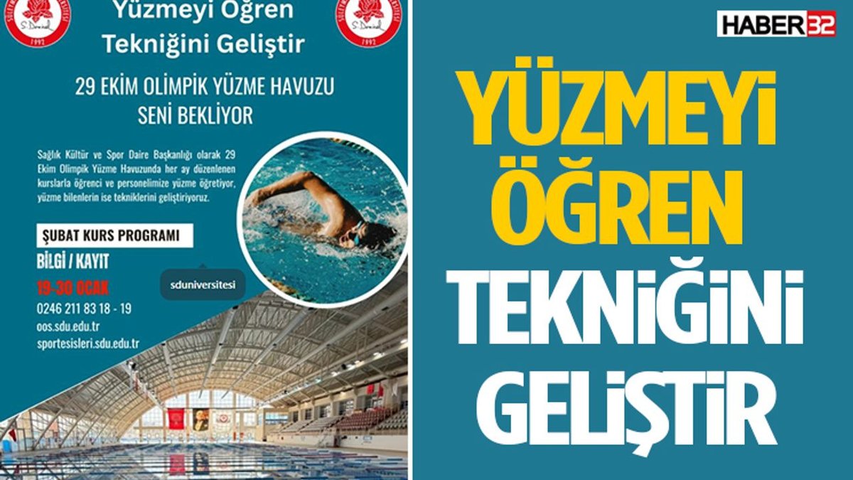 SDÜ'de Yüzme Eğitimleri Başlamak Üzere!