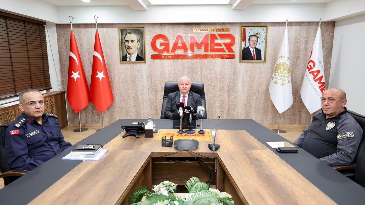 Aksaray Valisi Murat Duru, Aylık Güvenlik Raporunu Sunuyor