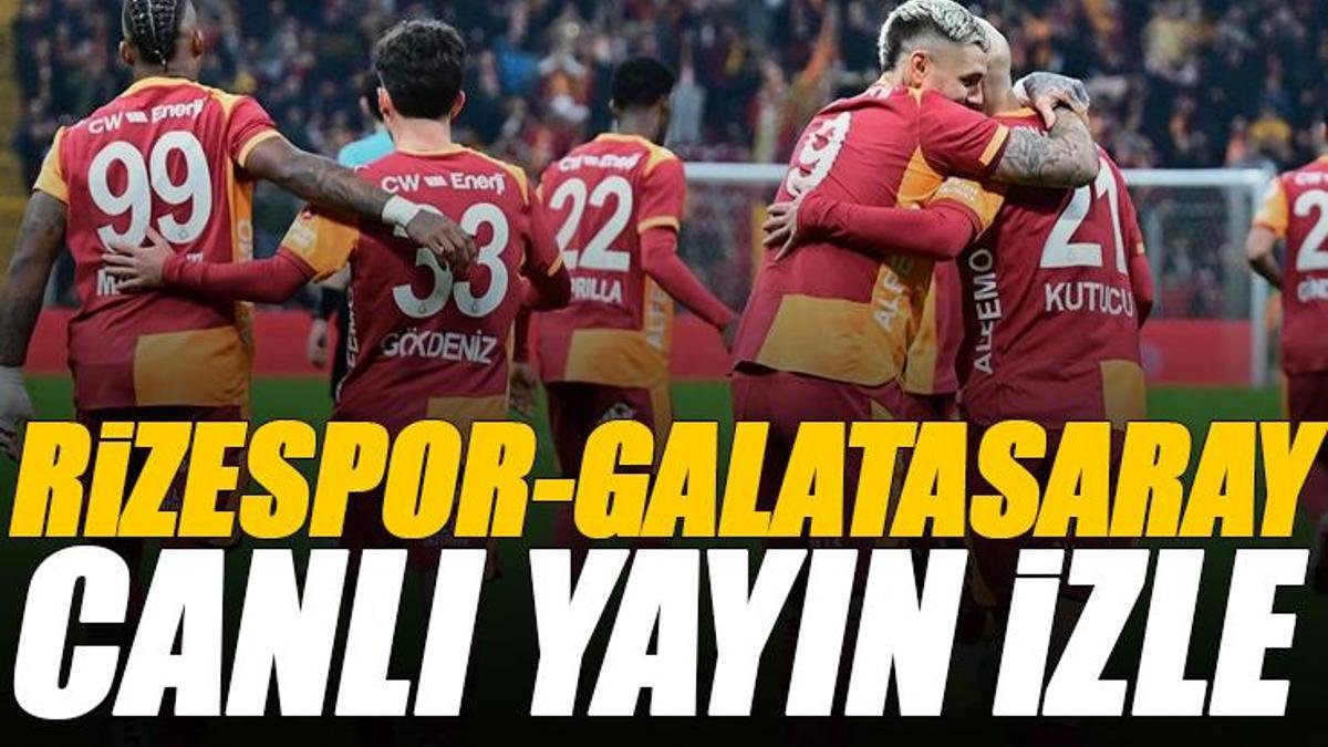 Çaykur Rizespor İle Galatasaray Maçını Canlı Olarak İzleyin
