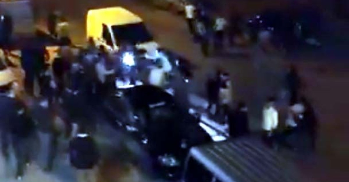 Gaziantep’te Şok Eden Manzara! Araçla Kavga Edenleri Ezdi