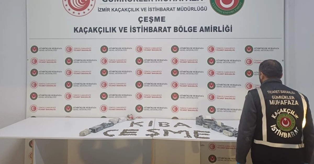 Çeşme Limanı'nda Düzenlenen Operasyonda 7.550 Parça Yakalandı
