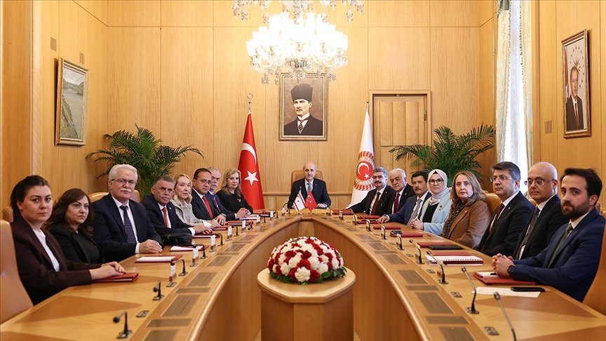 TBMM Başkanı Kurtulmuş, KKTC-Türkiye Parlamenter Dostluk Grubu'nu Ağırladı