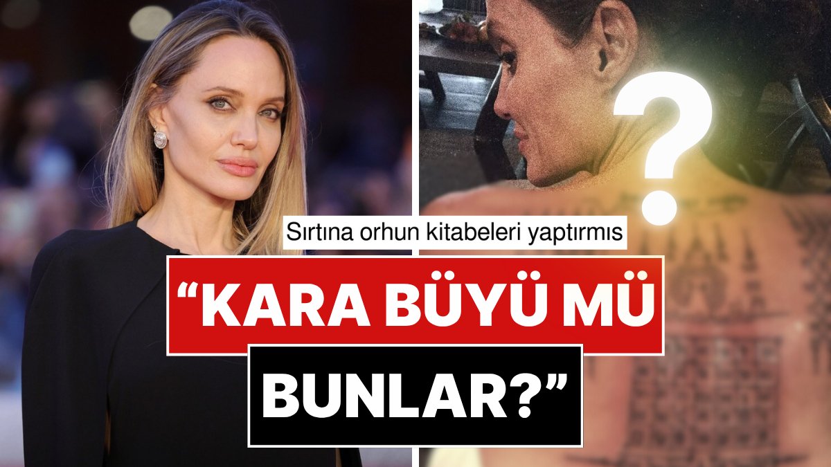 Angelina Jolie’nin Sırtındaki Dövmeler Tartışma Konusu Oldu!