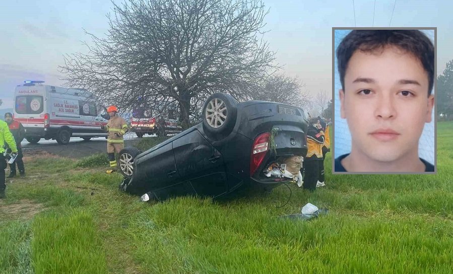 Takla Atan Araçta Genç Sürücü Hayatını Kaybetti