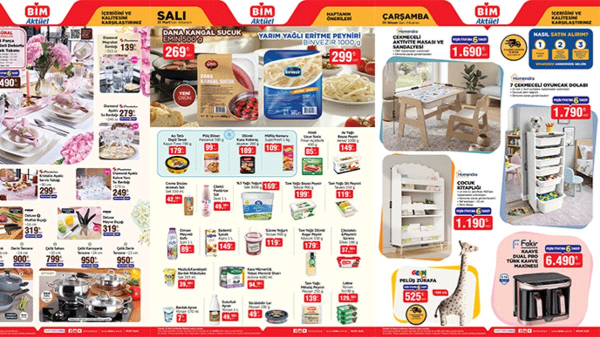 BİM'de Bu Haftanın Fırsatları Yayınlandı! 31 Mart-3 Nisan Aktüel!