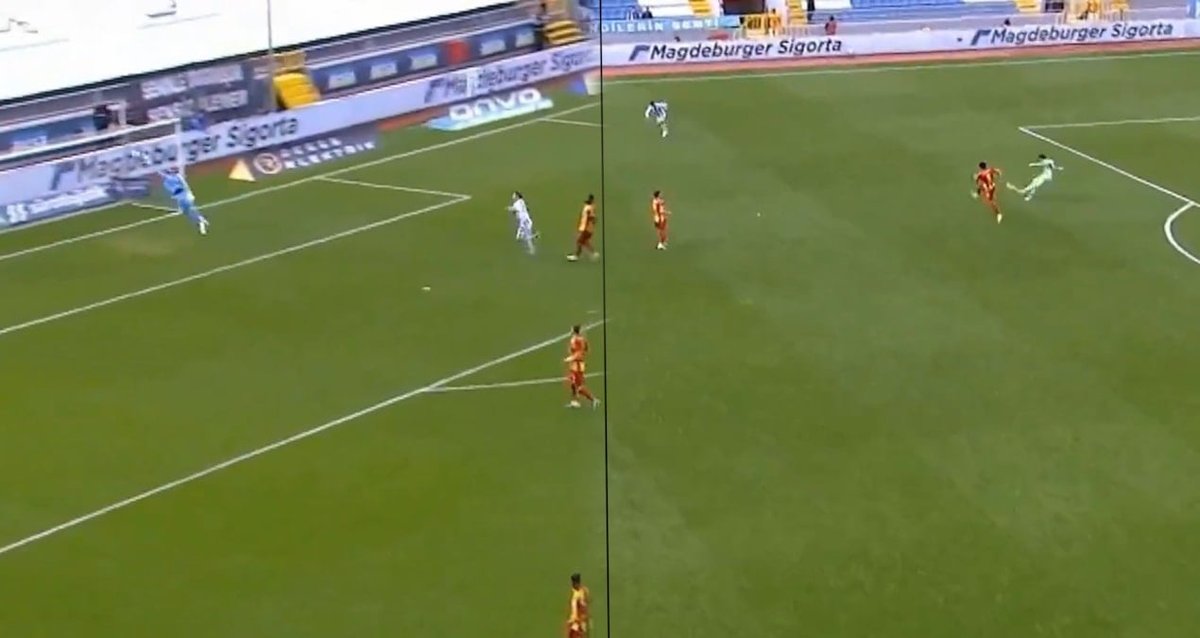 Süper Lig'de Şaşırtan Gol! 80 Metreden Aşan Harika Vuruş