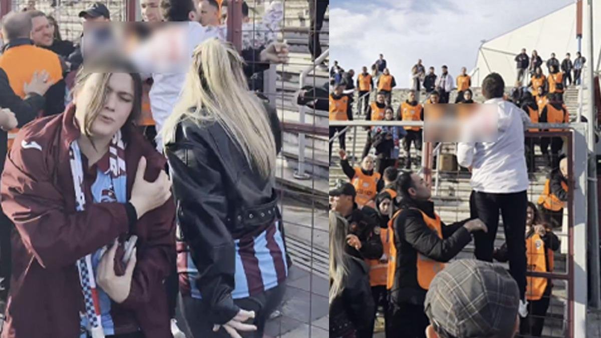 Trabzonspor Destekçileri, Galatasaraylı Kadının Formasını Çıkardı!