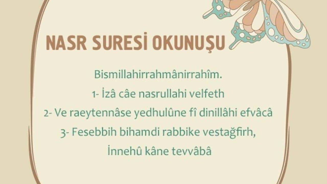 Nasr Suresi Türkçe Arapça okunuşu ve tefsiri