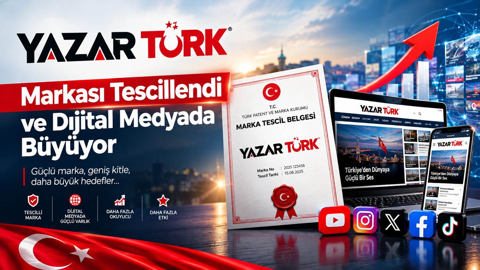 Yazar Türk Markası Tescillendi ve Dijital Medyada Büyüyor