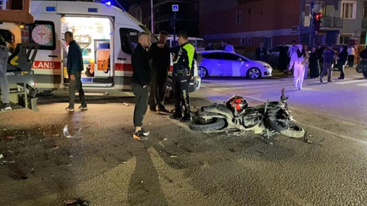 İnegöl’de feci kaza! Motosiklet ile vinç çarpıştı, 21 yaşındaki sürücü öldü