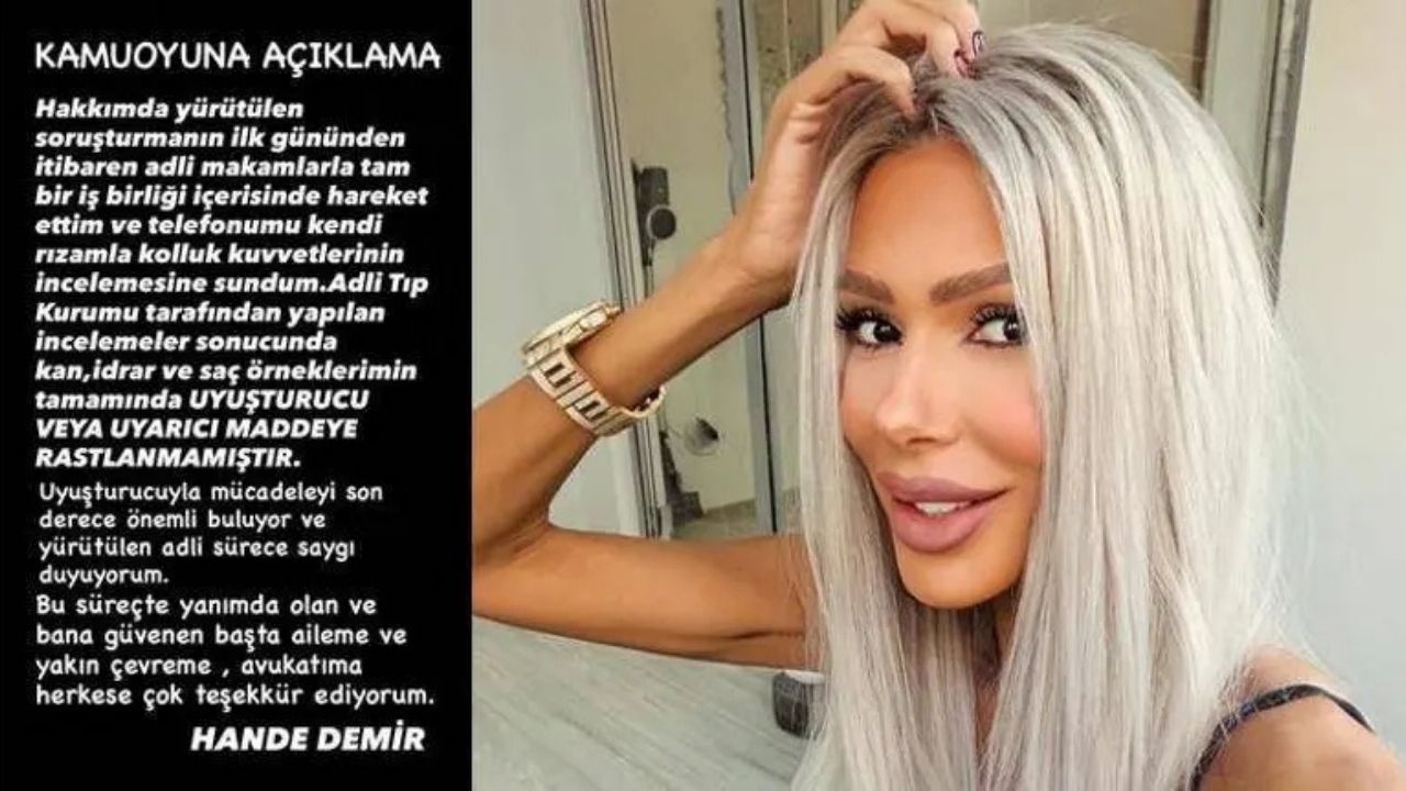 Hande Demir’in Uyuşturucu Testi Sonucu Belli Oldu