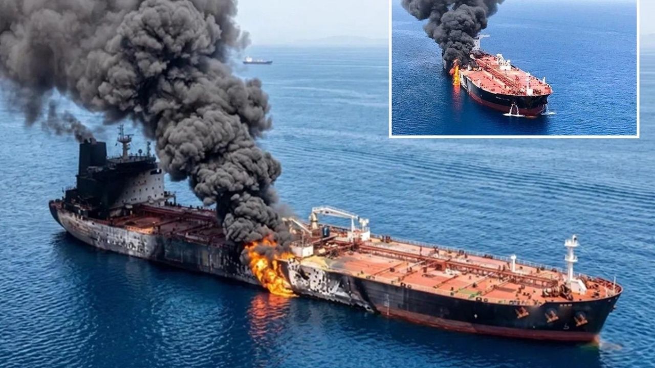 Hürmüz Boğazı’nda Süper Tankerde Patlama: Mayına Çarptı