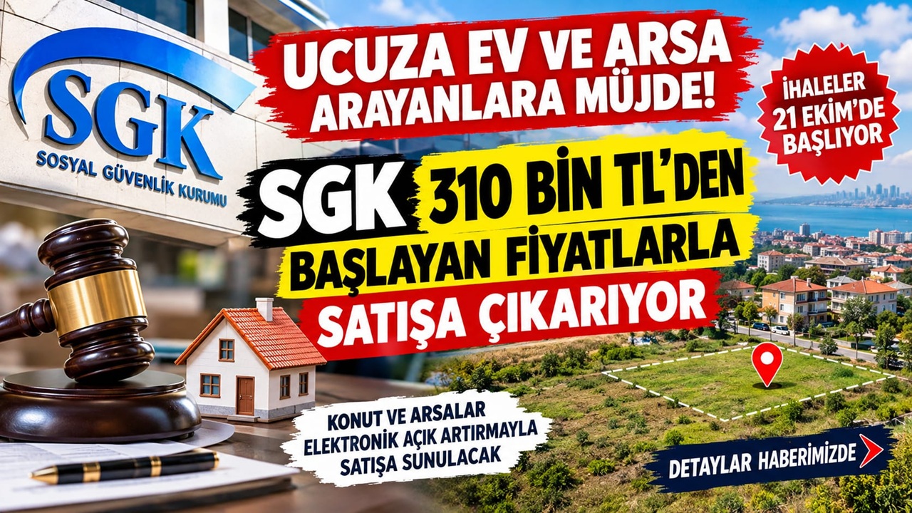 Ucuza Ev ve Arsa Arayanlara Müjde! SGK 310 Bin TL’den Başlayan Fiyatlarla Satışa Çıkıyor