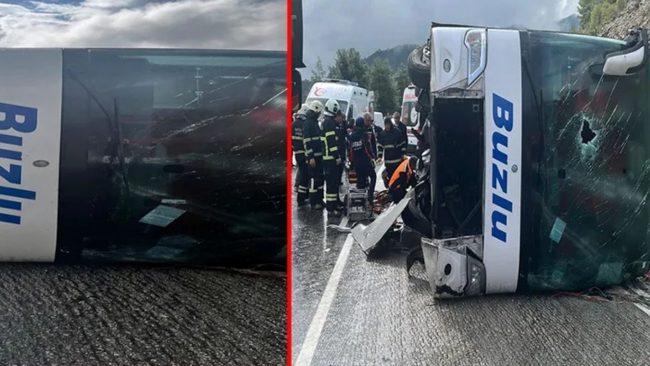 Isparta-Antalya Yolunda Otobüs Devrildi: 1 Ölü, 8 Yaralı
