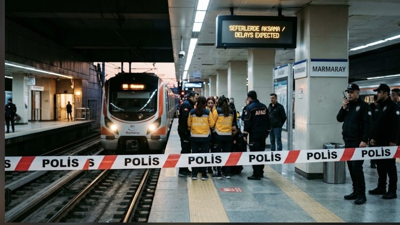 Marmaray'da Acı Olay Seferlerde Aksama Yaşandı