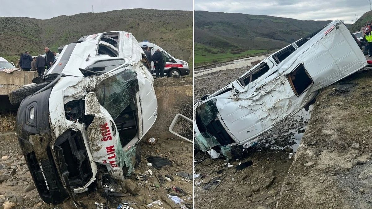 Muş'ta Yolcu Minibüsü Dere Yataklarına Uçtu: 16 Yaralı