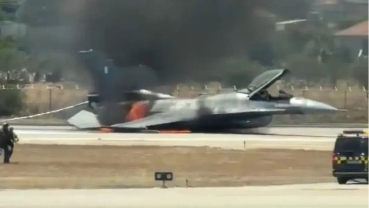Yunanistan'da F-16 Dehşeti: Savaş Uçağı Alevlere Teslim Oldu