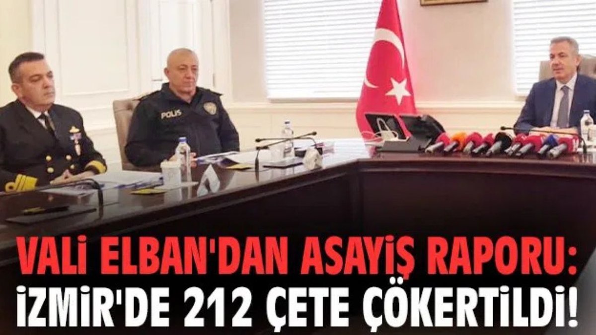 Vali Elban'dan Güvenlik Raporu: İzmir'de 212 Suç Grubu Yakalandı!