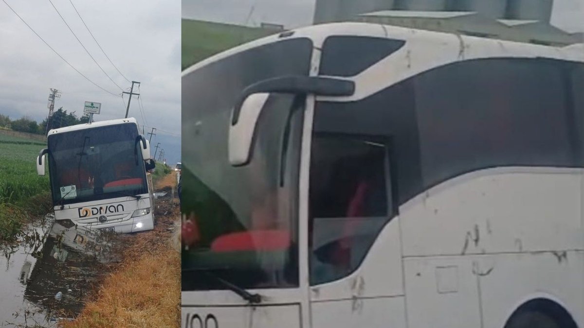 Edirne’ye 1 Mayıs Kutlamalarına Giden İşçileri Taşıyan Otobüs Su Kanalına Girdi: 1 Yaralı