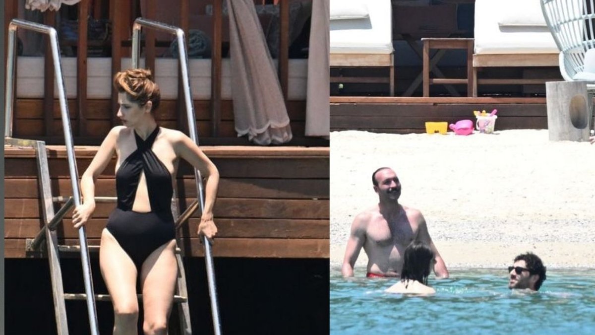 Bodrum Güvercinlik’te Ünlülerin Tatil Keyfi: Sevindik, Erdönmez ve Sevinç Denize Girdi