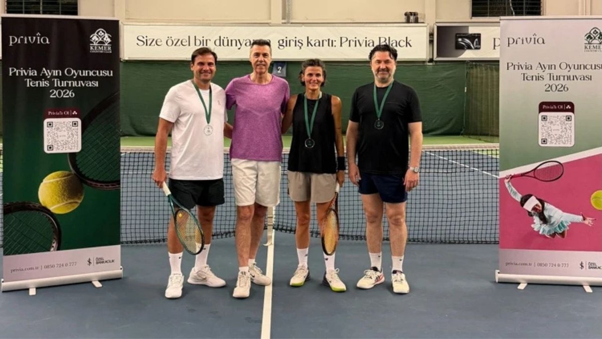 Kemer Country Club’da tenis heyecanı: “Ayın Oyuncusu” ödülleri sahiplerini buldu