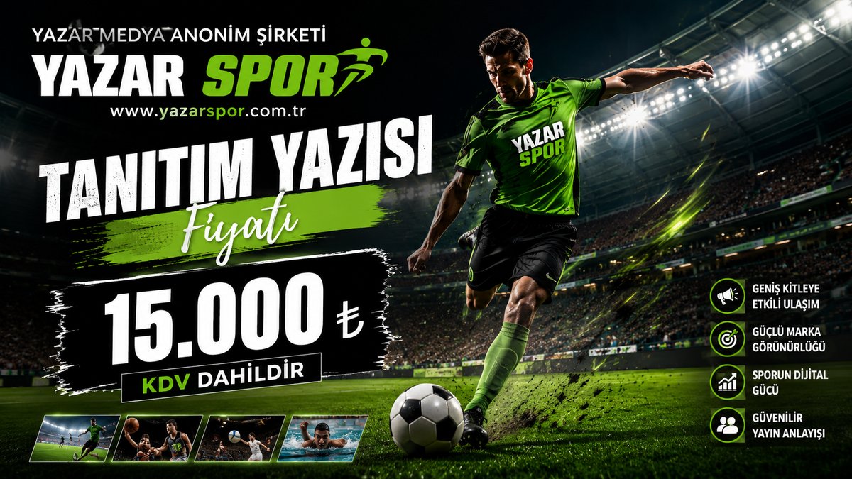Yazar Spor Tanıtım Yazısı Fiyatını 15 Bin TL Olarak Güncelledi
