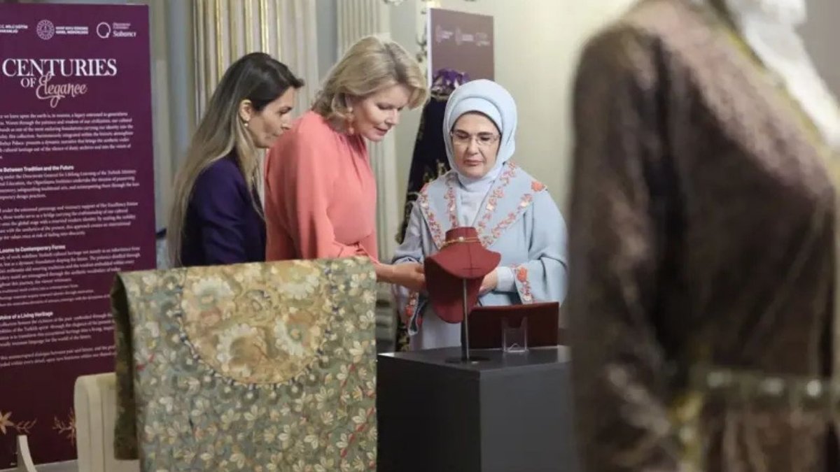 Emine Erdoğan, Belçika Kraliçesi Mathilde’yi Dolmabahçe Sarayı’nda Ağırladı
